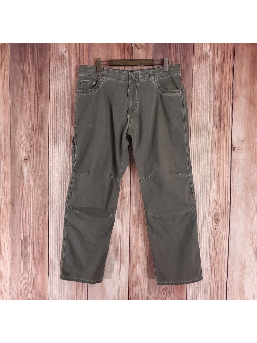 *READ* KUHL Revolvr Mens Size 38X30 Vintage Patina Dye Khaki Hiking Pants